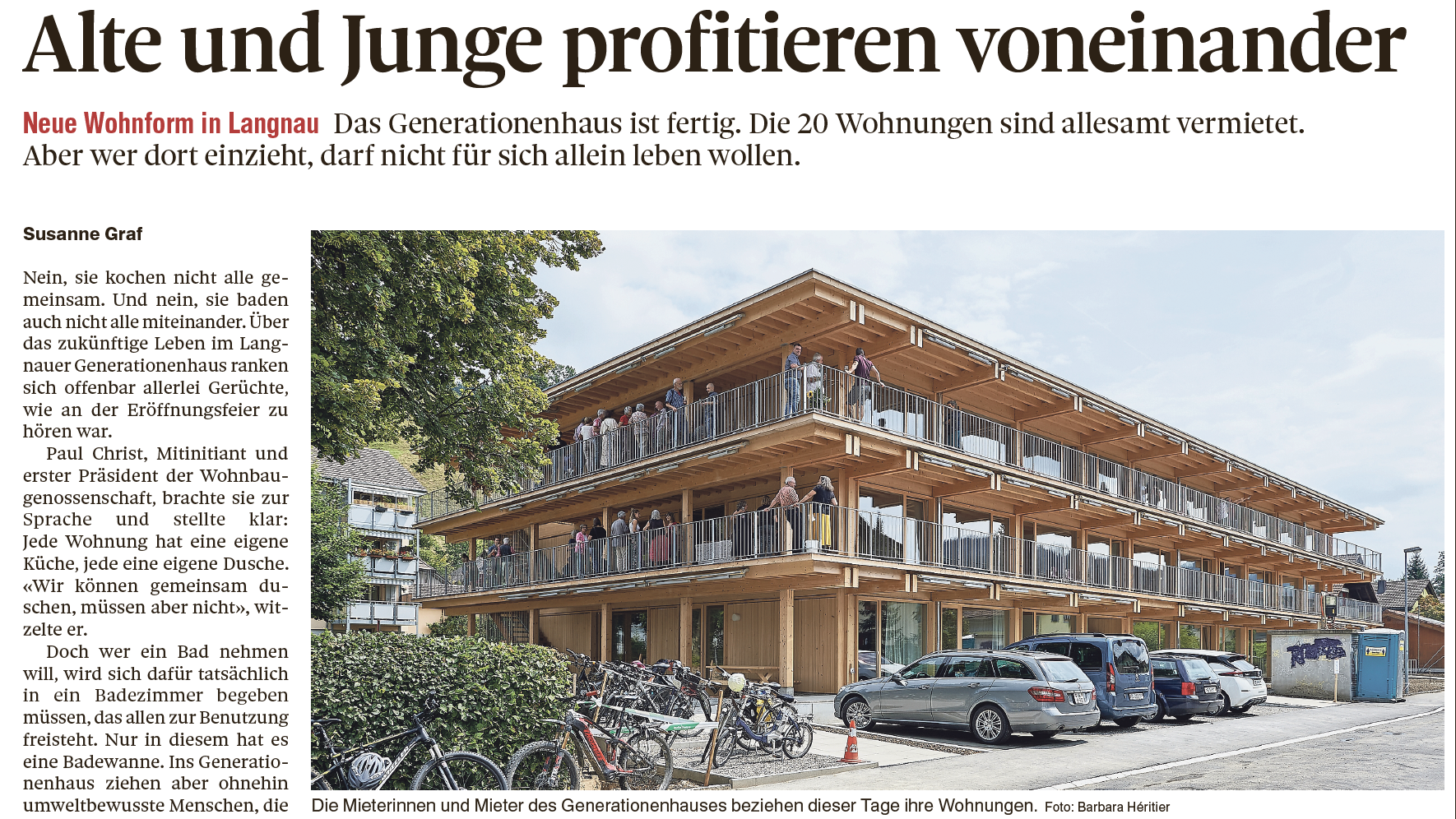 Alte und Junge profitieren voneinander